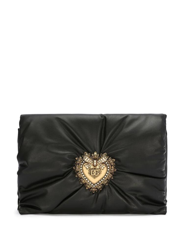 Dolce & Gabbana medium Devotion Soft clutch - Black Cover