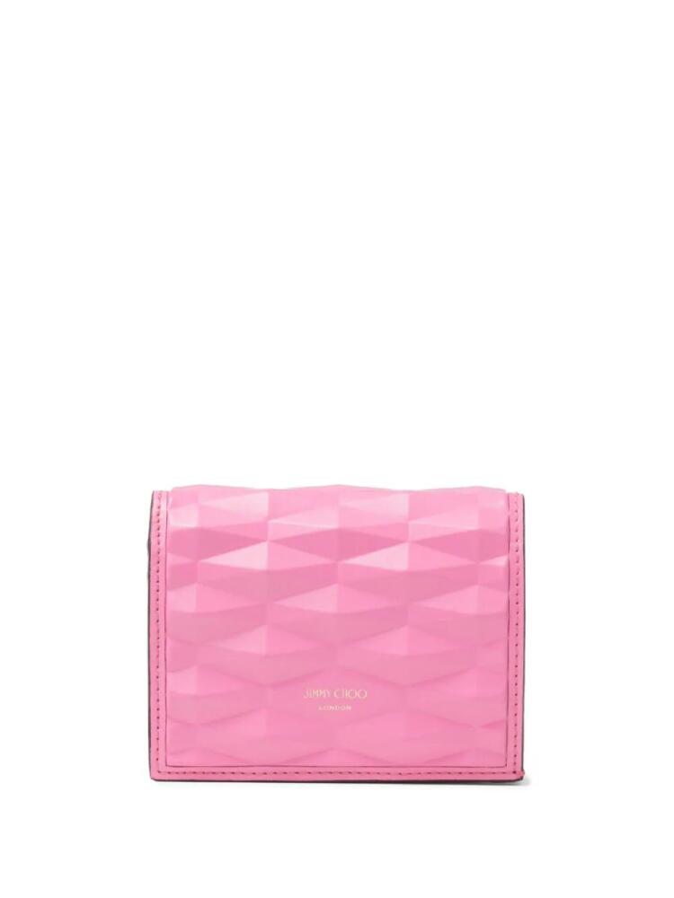 Jimmy Choo Hanne graphic-print leather purse - Pink Cover