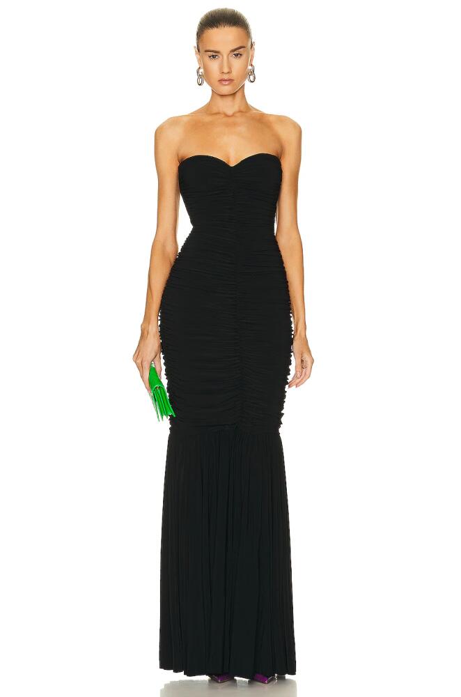 Norma Kamali Slinky Fishtail Gown in Black Cover