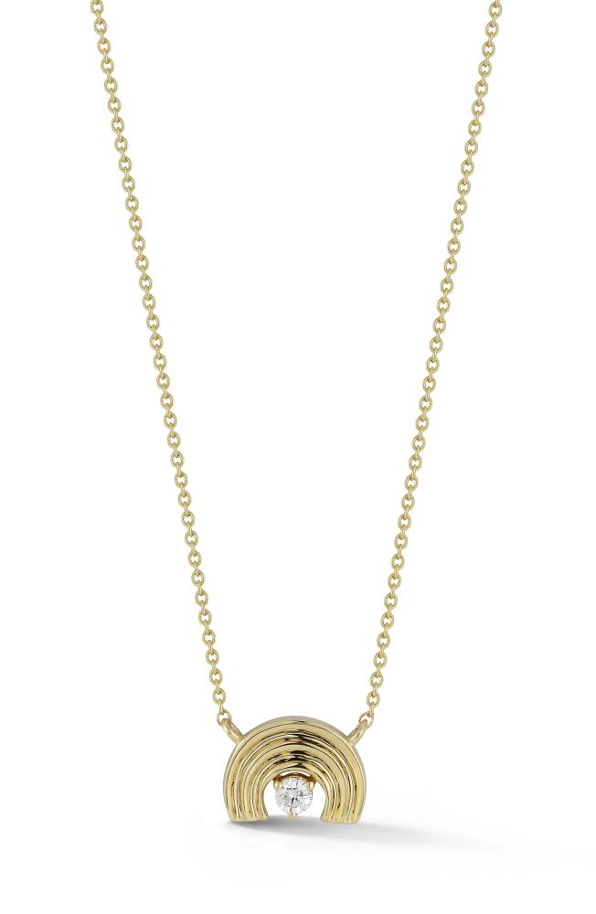 Dana Rebecca Designs Nana Bernice Half Moon Diamond Pendant Necklace in Yellow Gold/Diamonds Cover