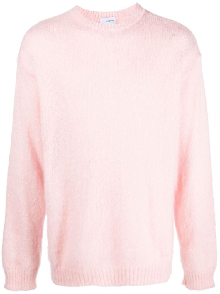 Family First logo-patch mohair-blend jumper - Pink Cover