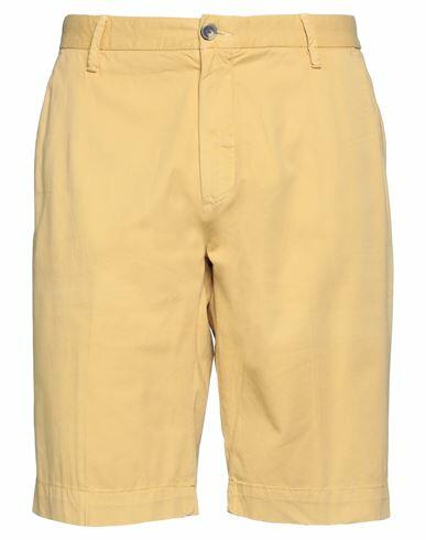 Markup Man Shorts & Bermuda Shorts Yellow Cotton, Elastane Cover