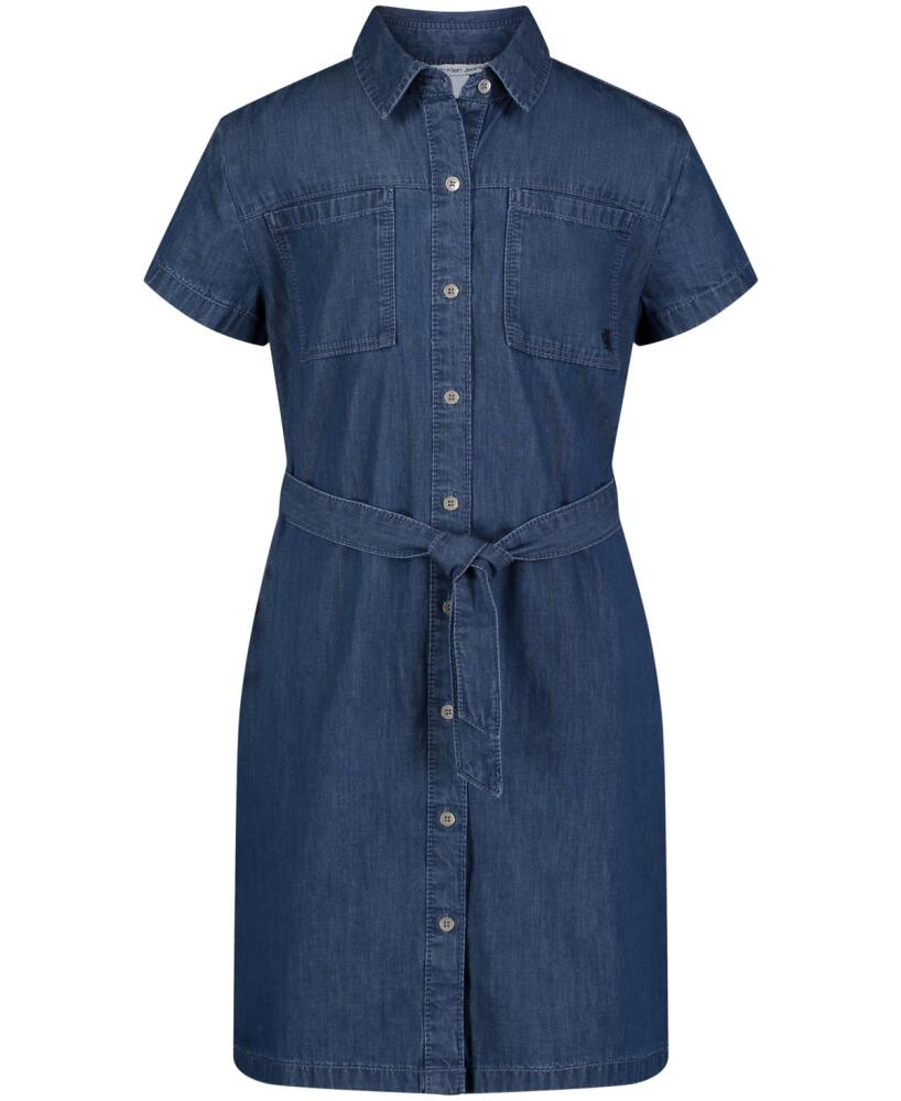 Calvin Klein Big Girl Everyday Shirtdress - Medium Chambray Cover