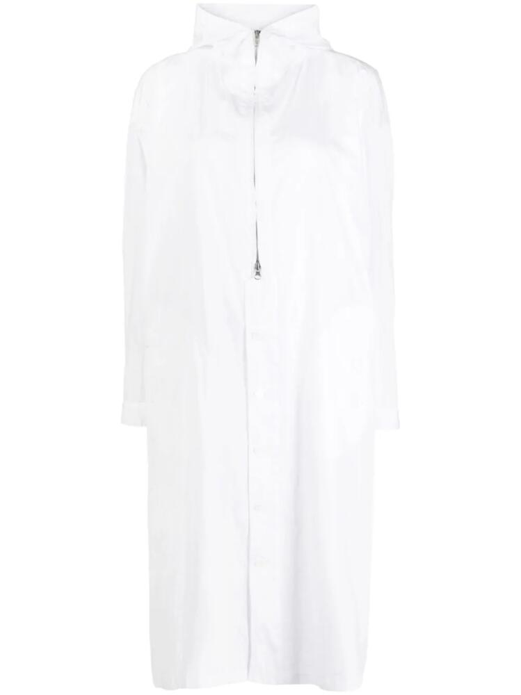 Y's long-sleeves printed cotton coat - White Cover