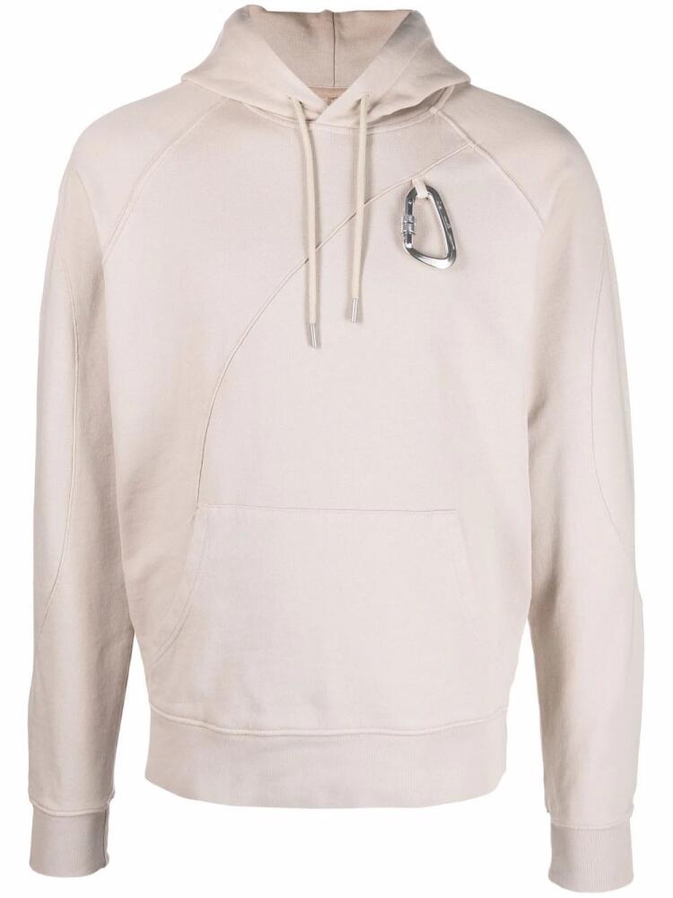 HELIOT EMIL drawstring zipped hoodie - Neutrals Cover