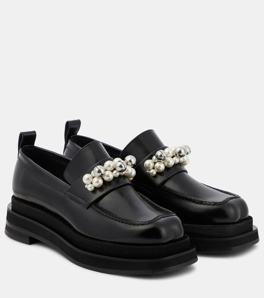 Simone Rocha Embellished leather platform loafers Cover