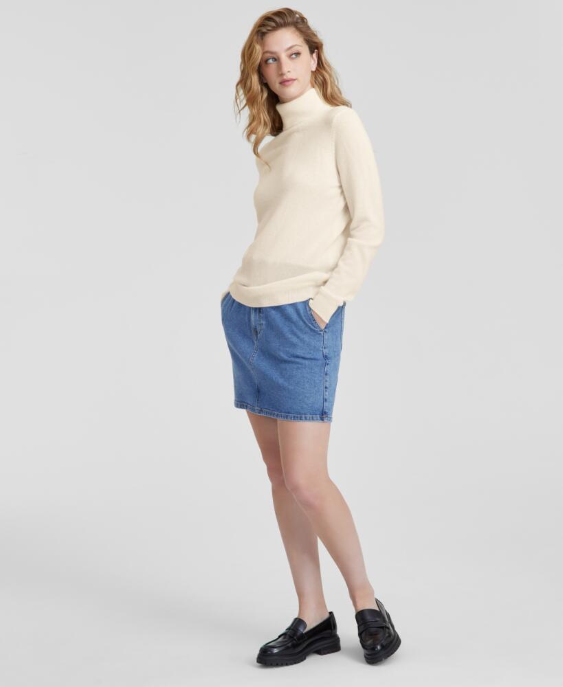 Charter Club 100% Cashmere Women's Turtleneck Sweater, Regular & Petites, Created for Macy's - Vanilla Ice Cover