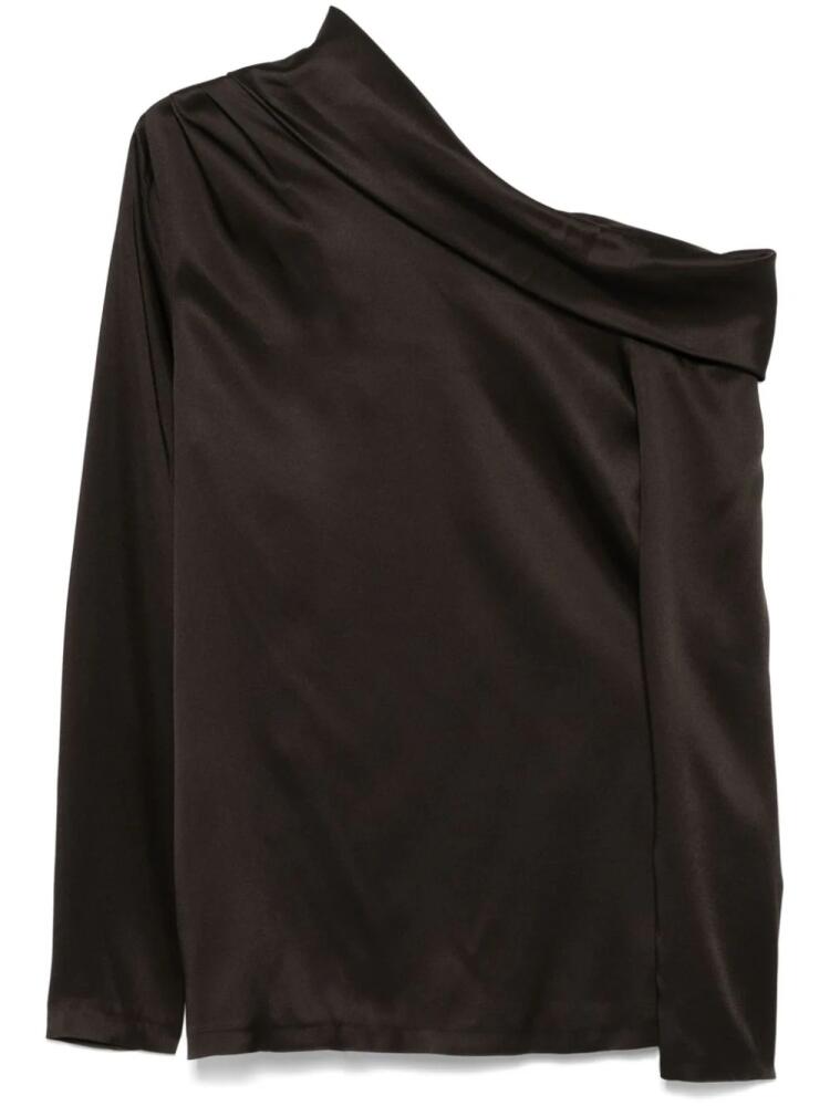 Semicouture satin blouse - Brown Cover