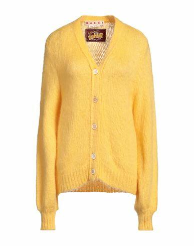 Marni Woman Cardigan Yellow Acetate, Polyamide, Mohair wool Cover