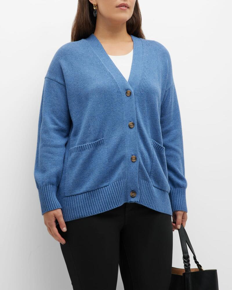 Minnie Rose Plus Plus Size Cashmere-Blend Oversized Cardigan Cover