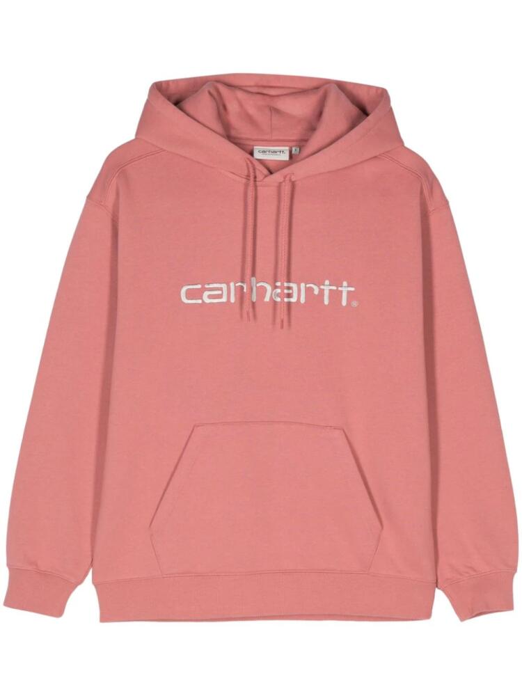 Carhartt WIP logo-embroidered hoodie - Pink Cover