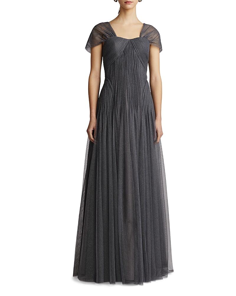 Zac Posen Cap Sleeve Tulle Gown Cover