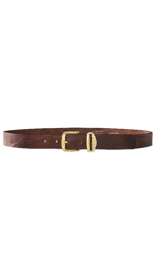 AUREUM Brown & Gold French Rope Belt in Brown Cover