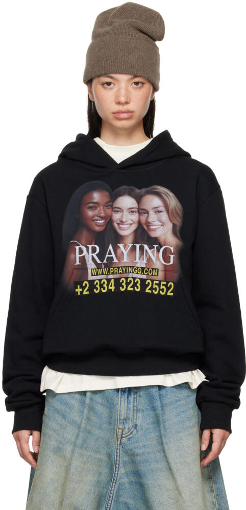 Praying Black AI Girls Hoodie Cover