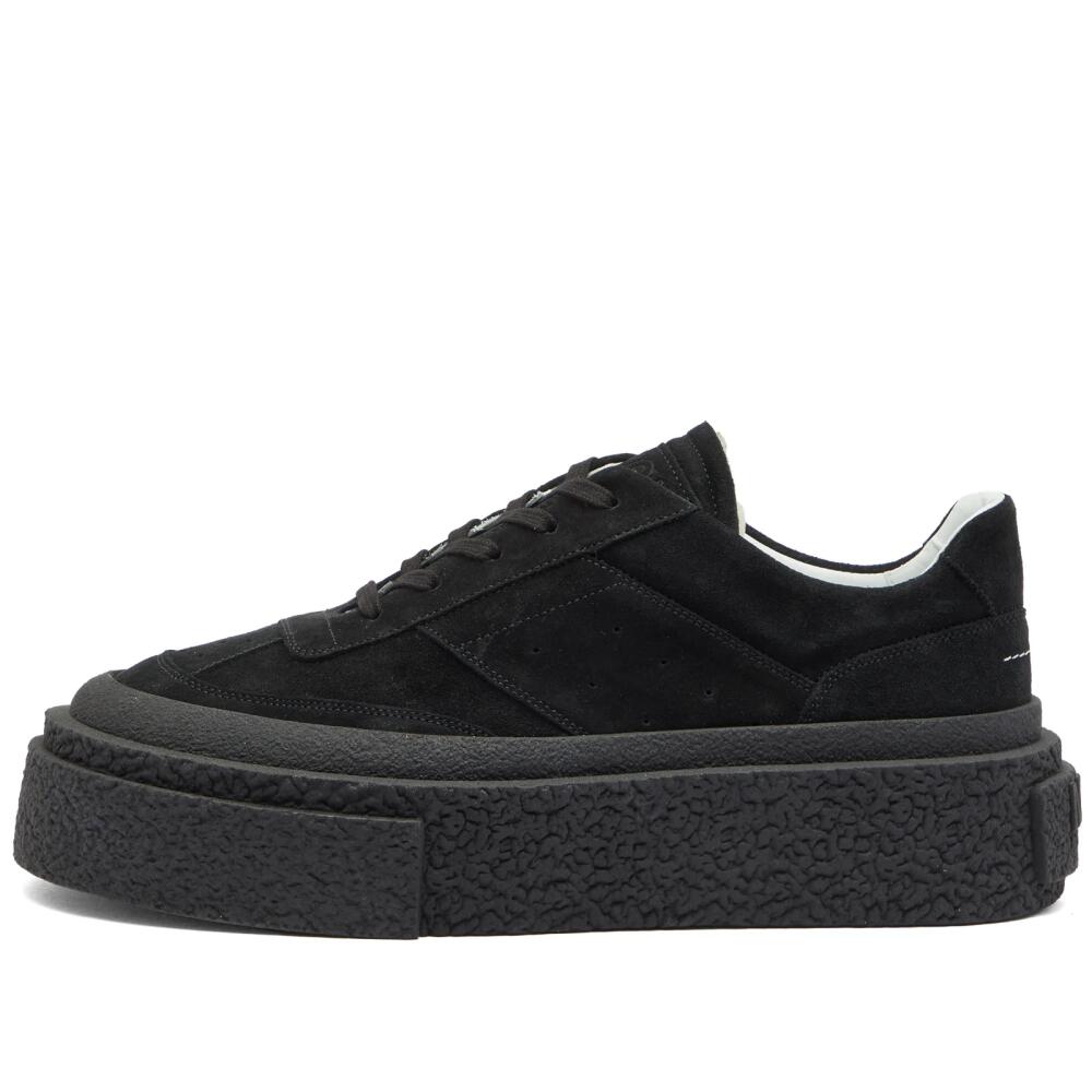 MM6 Maison Margiela Men's Suede Platform Sneaker in Black Cover