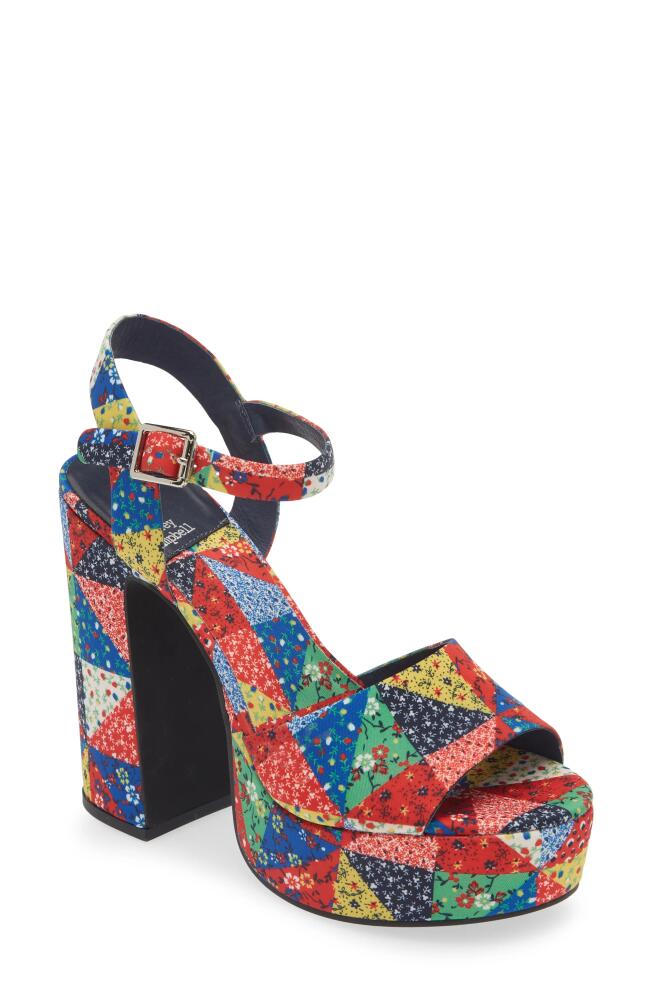 Jeffrey Campbell Summers Platform Sandal in Bright Multi Patchwork Cover