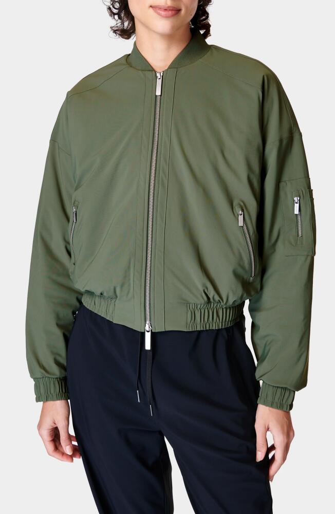 Sweaty Betty Explorer Bomber Jacket in Ivy Green Cover