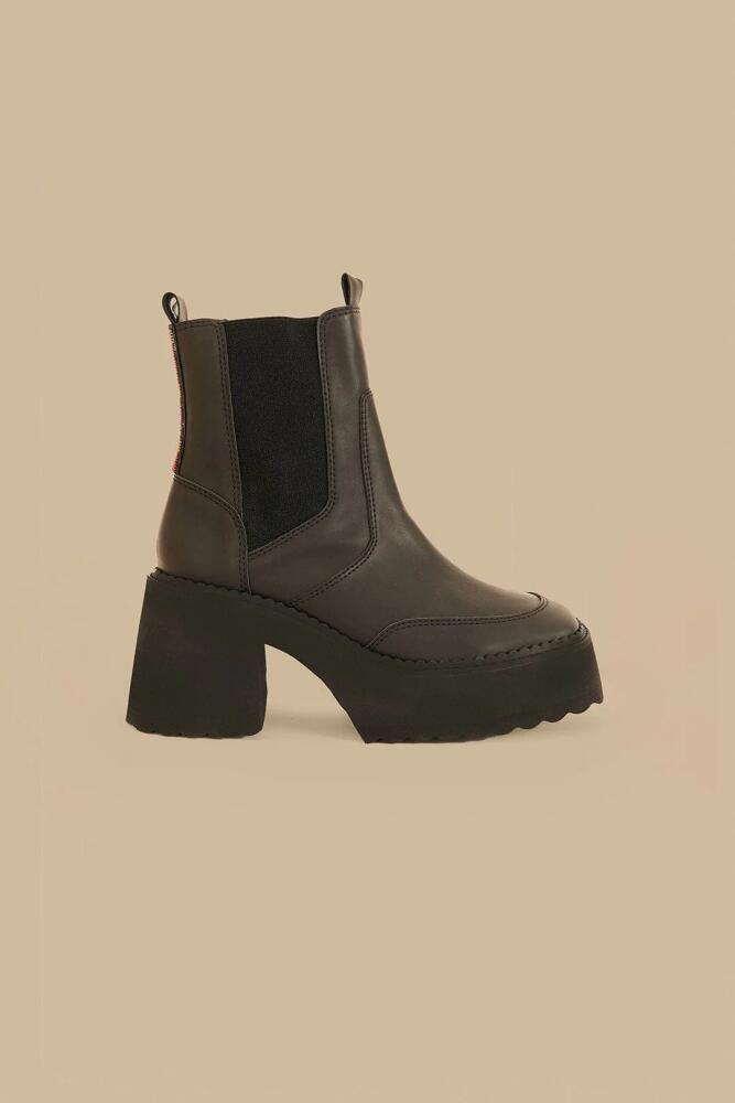 FARM Rio Black Block Heel Chelsea Boot Cover