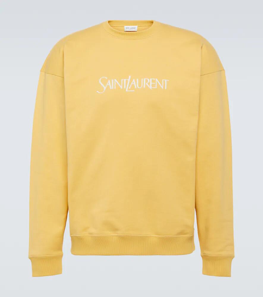 Saint Laurent Logo cotton jersey sweatshirt Cover