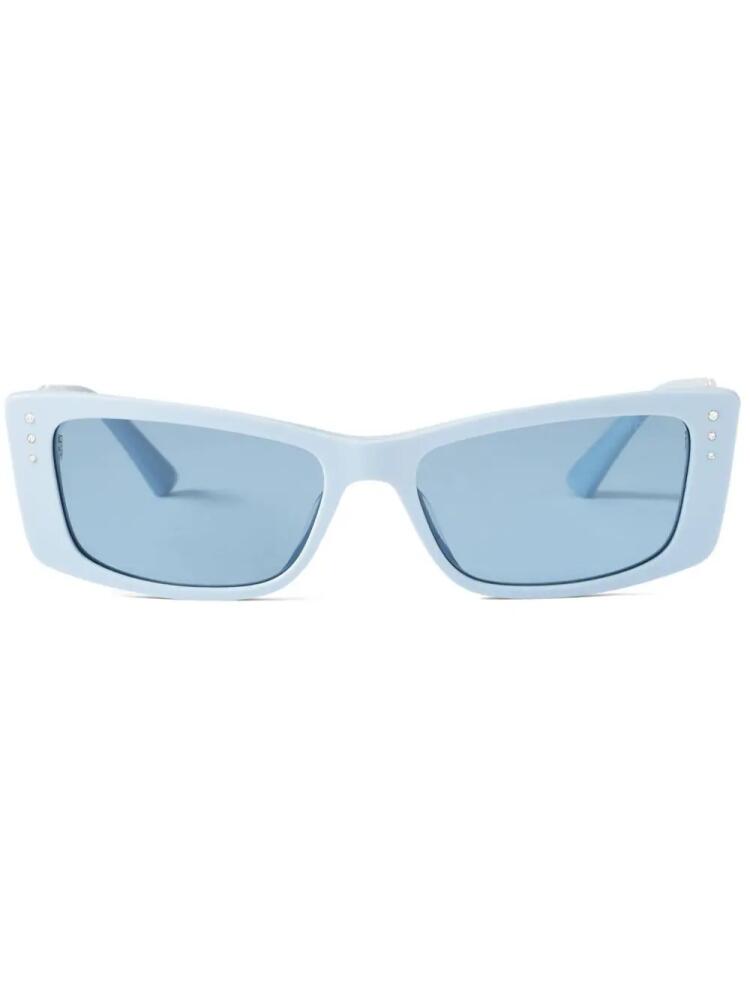 Jimmy Choo Eyewear Lexy rectangle-frame sunglasses - Blue Cover