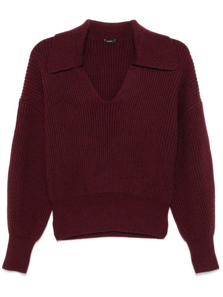 JOSEPH open neck sweater - Red Cover