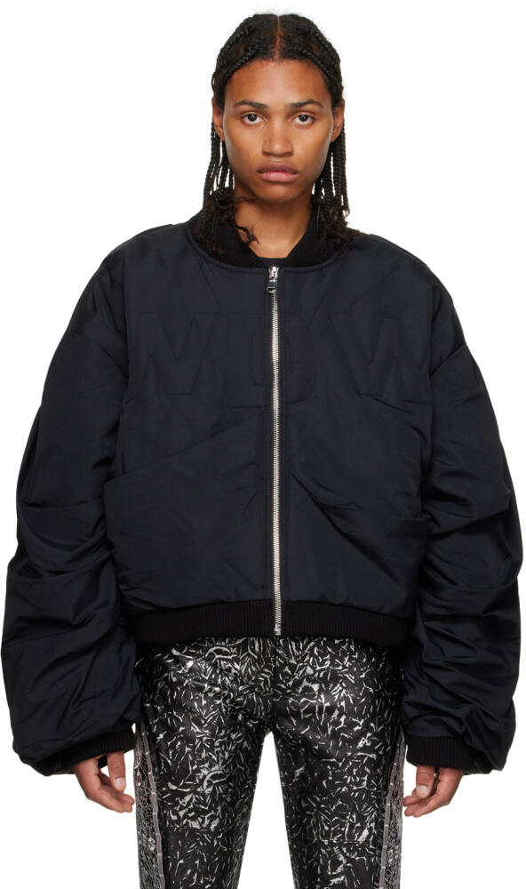 Who Decides War Black Draped Bomber Jacket Cover