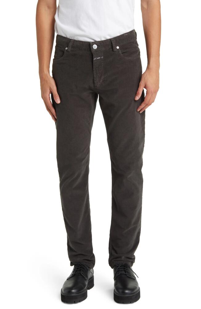 Closed Unity Slim Fit Cotton Stretch Corduroy Pants in Charcoal Cover