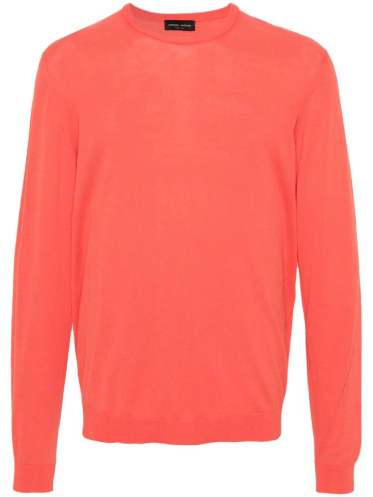 Roberto Collina crew-neck cotton jumper - Orange Cover