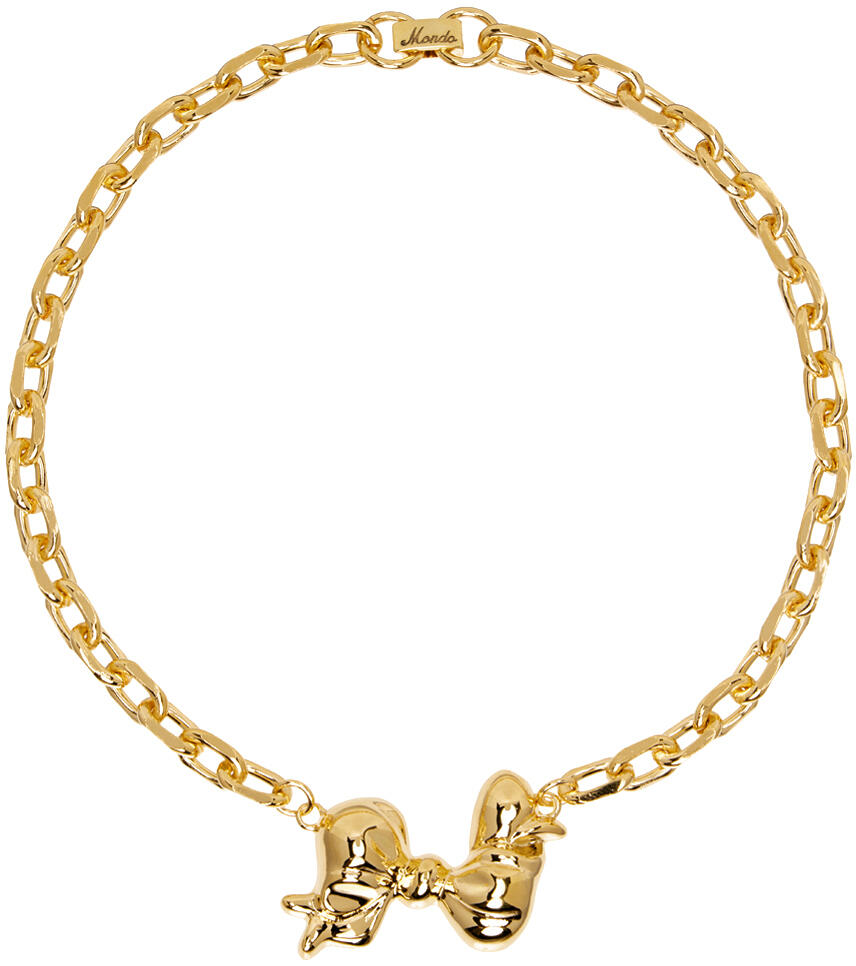 Mondo Mondo Gold Bow Choker Cover