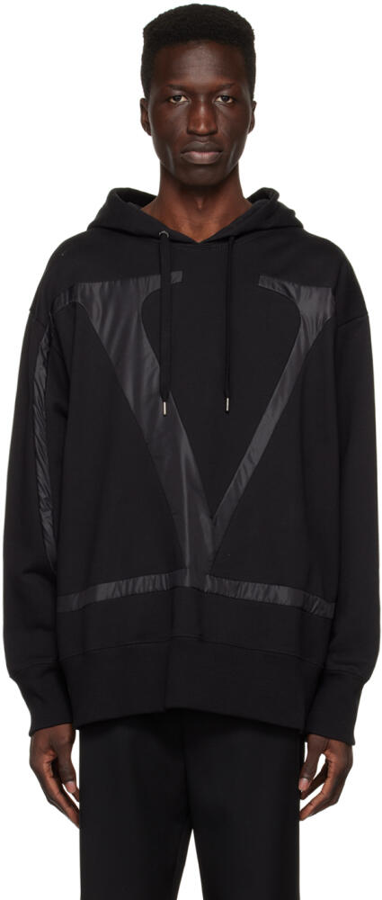 Valentino Black Paneled Hoodie Cover