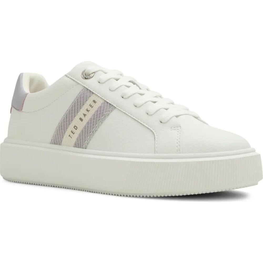 Ted Baker London Lornie Platform Sneaker in White/Purple Cover