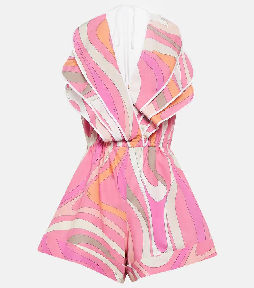 Pucci Marmo ruffled cotton romper Cover