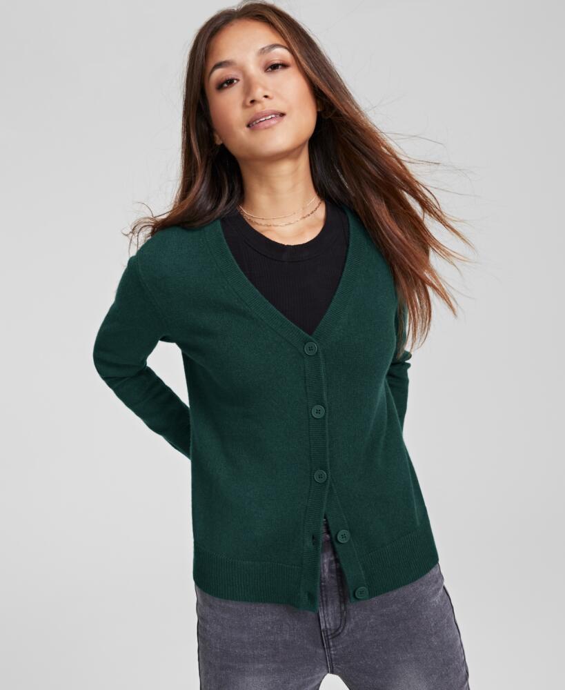 Charter Club Women's 100% Cashmere Cardigan, Created for Macy's - Deep Pine Cover