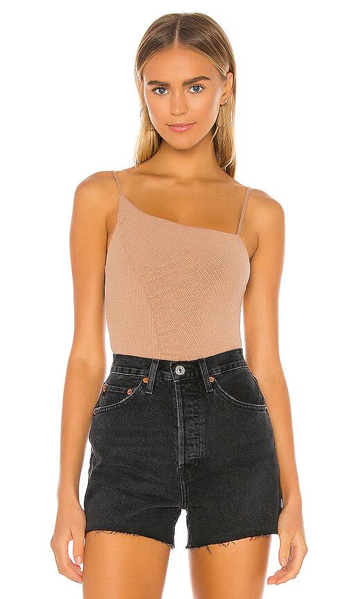 Lovers and Friends Donovan Bodysuit in Tan Cover