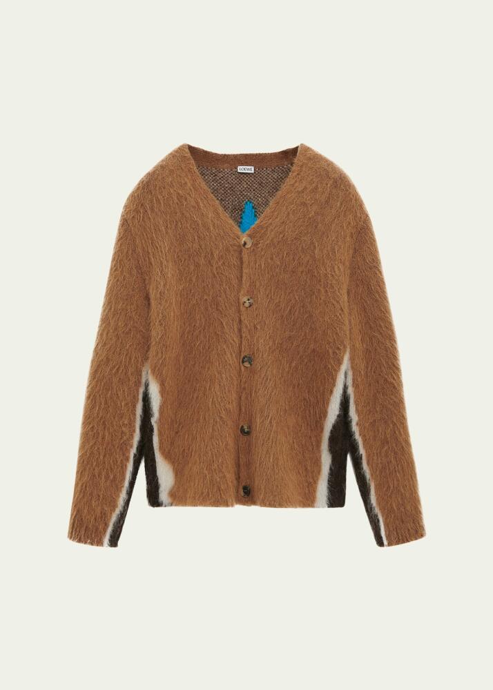 Loewe Men's Shaggy Cardigan Sweater Cover