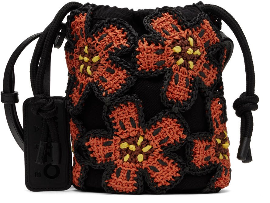 Kenzo Black Kenzo Paris Boke Flower Crochet Bag Cover