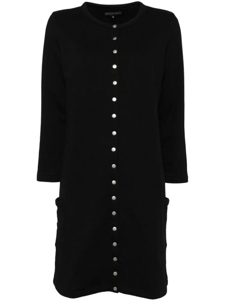 agnès b. snap-detailing cotton dress - Black Cover