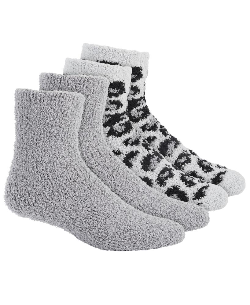 Charter Club Women's 2-Pk. Holiday Fuzzy Butter Socks, Created for Macy's - Leopard Silverspoon Cover