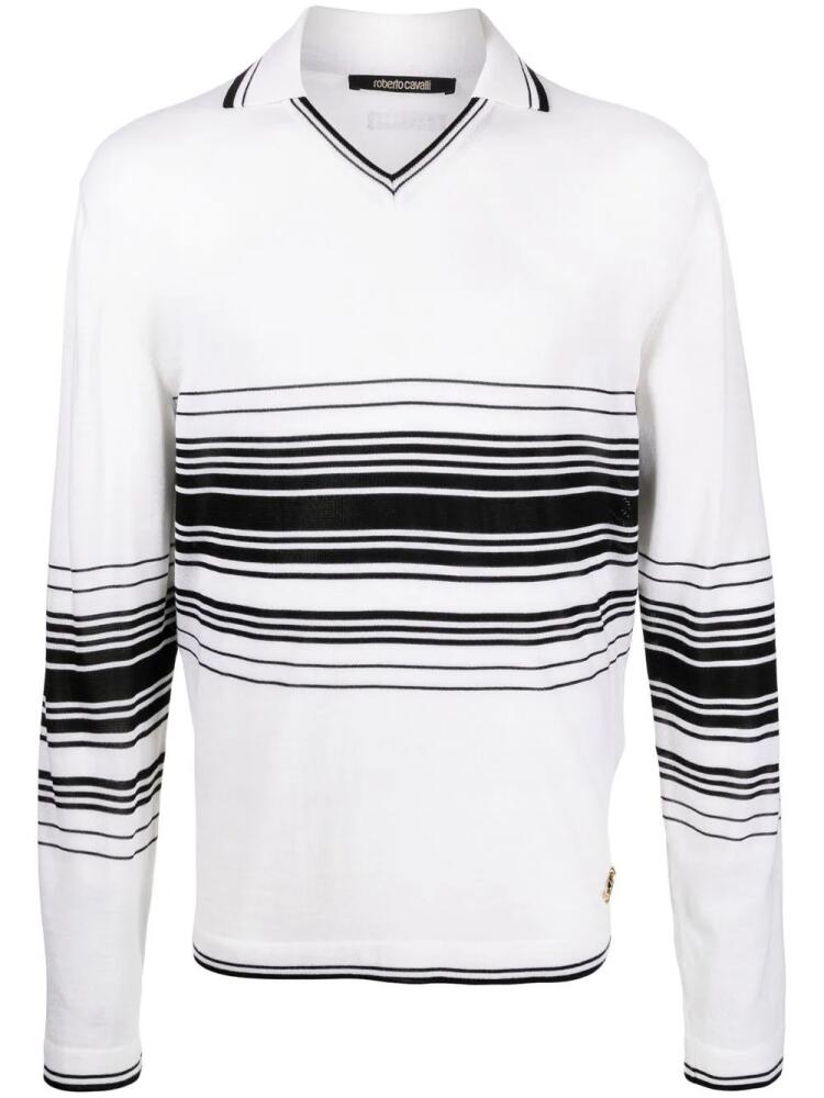 Roberto Cavalli horizontal-stripe jumper - White Cover