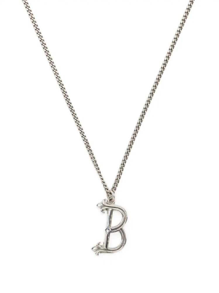 Emanuele Bicocchi B letter pendant necklace - Silver Cover