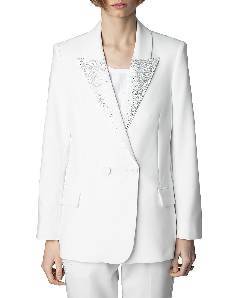 Zadig & Voltaire Visit Rhinestone Lapel Blazer Cover