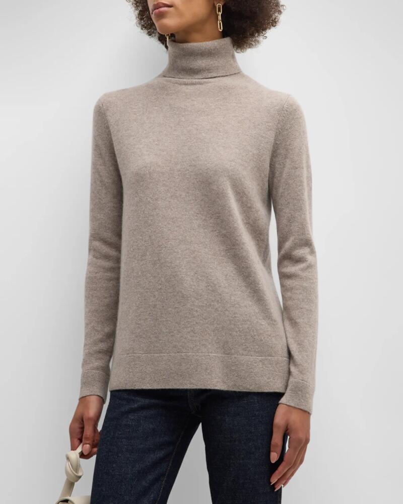 Neiman Marcus Cashmere Collection Cashmere Basic Turtleneck Top Cover