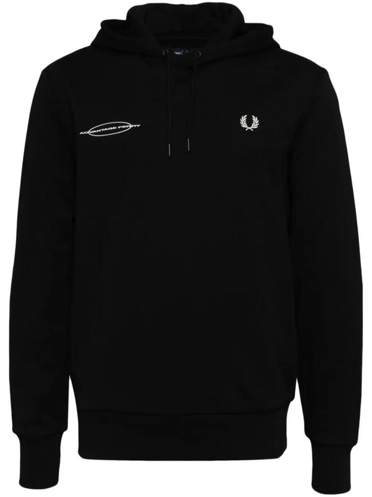 Fred Perry logo-embroidered cotton hoodie - Black Cover