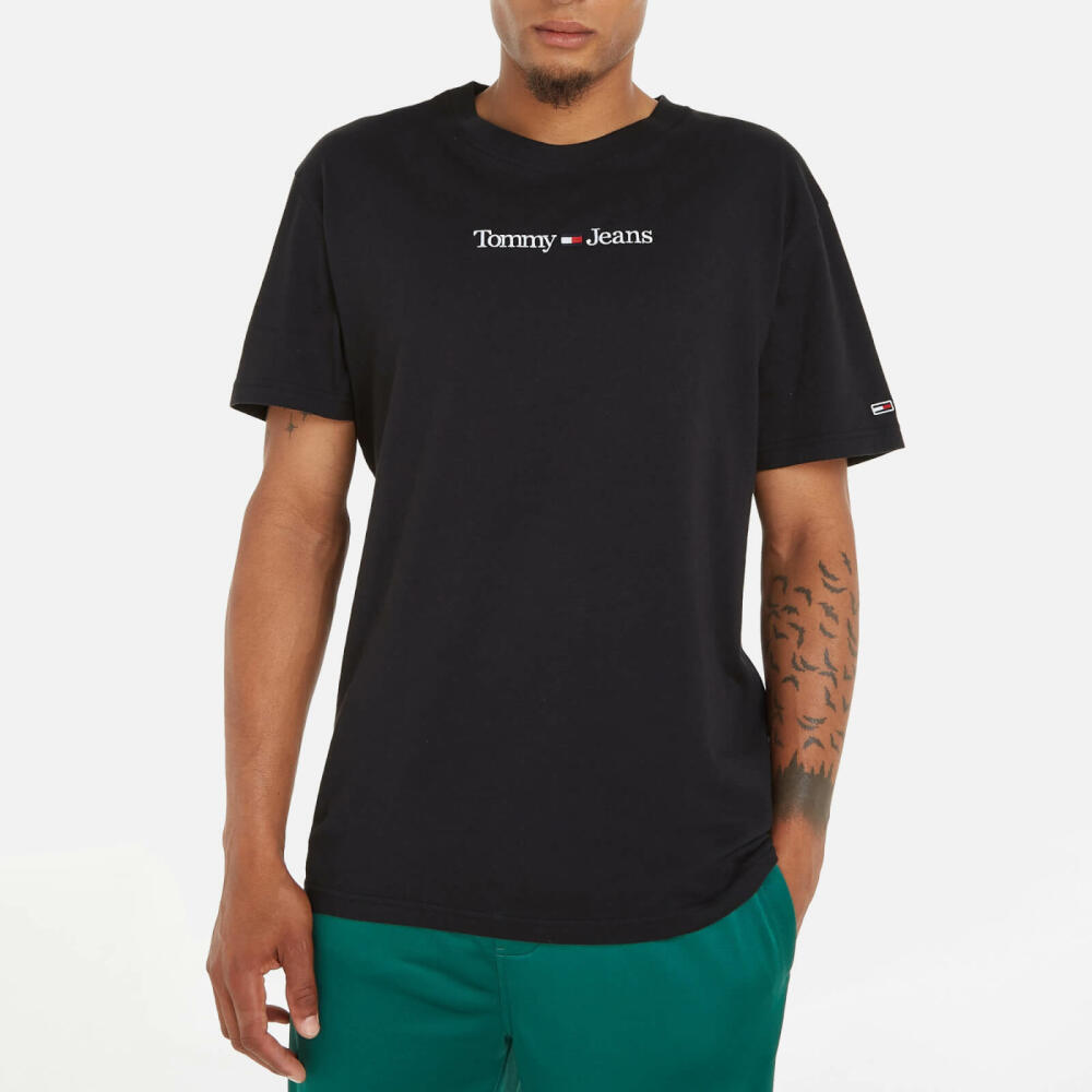 Tommy Jeans Classic Linear Logo-Embroidered Cotton T-Shirt Cover