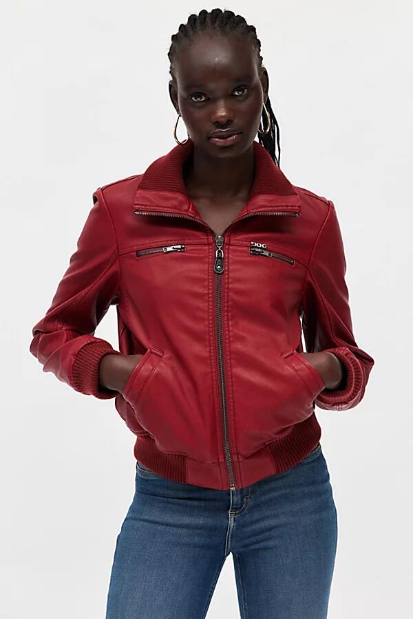 BDG Ron Faux Leather Jacket in Red Cover