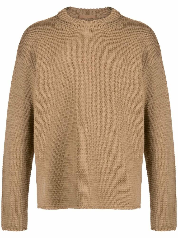 Ten C crew-neck chunky-knit jumper - Brown Cover