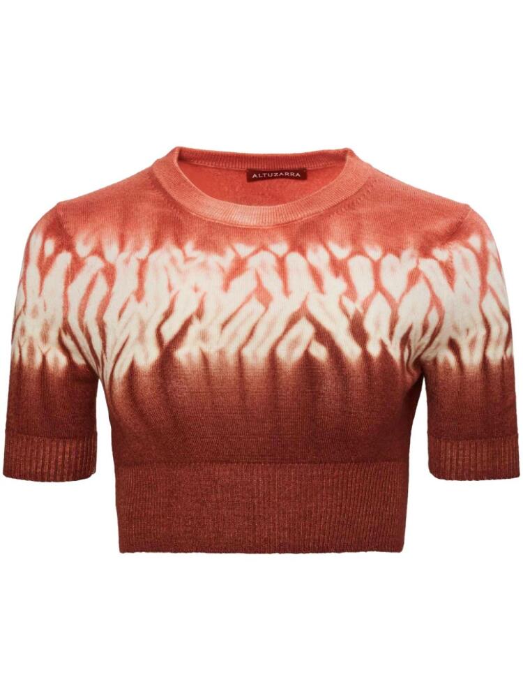 Altuzarra Nicholas tie-dye cropped jumper - Orange Cover