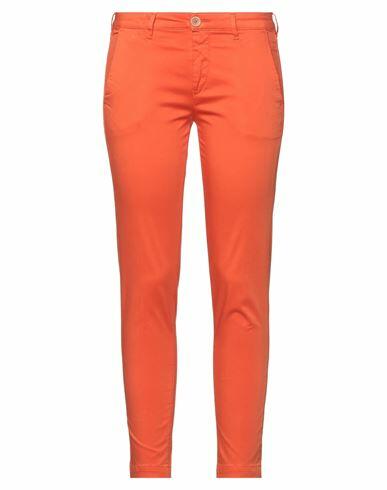 Barba Napoli Woman Pants Orange Cotton, Elastane Cover