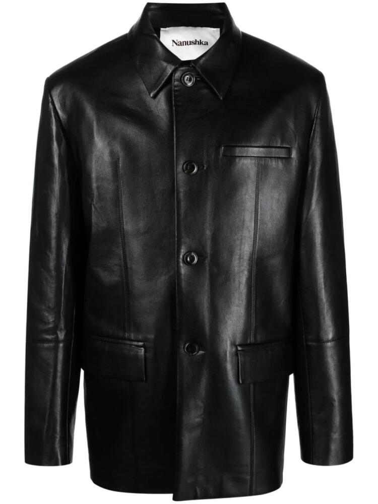 Nanushka Danick leather jacket - Black Cover