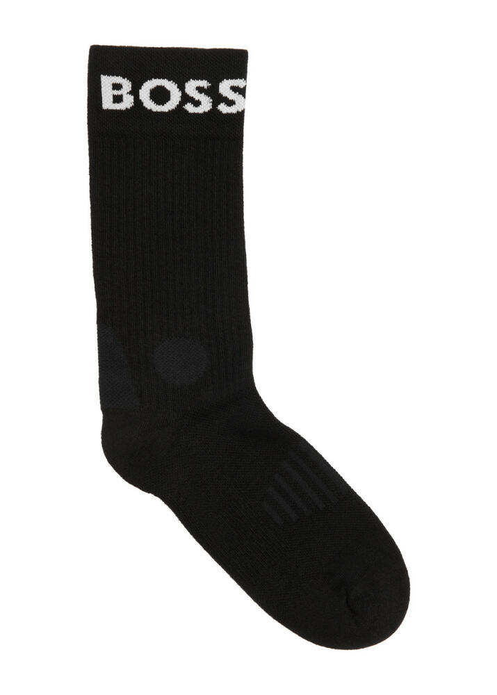 Boss Sport Logo Cotton-blend Socks - set of two - Black Cover